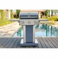 Kenmore 3 Burner Outdoor Patio Gas BBQ Propane Grill Azure PG4030400LDAZURE